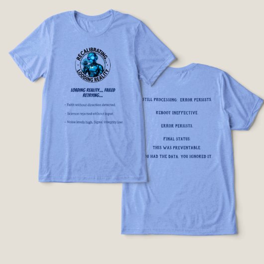 Data Human Patch  Tri-Blend Shirt (Design Vorderseite & Rückseite)