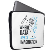 Data Imagination Nexus: Abstrakter Algorithmus Laptopschutzhülle (Vorne Rechts)