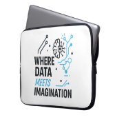 Data Imagination Nexus: Abstrakter Algorithmus Laptopschutzhülle (Vorderseite Links)