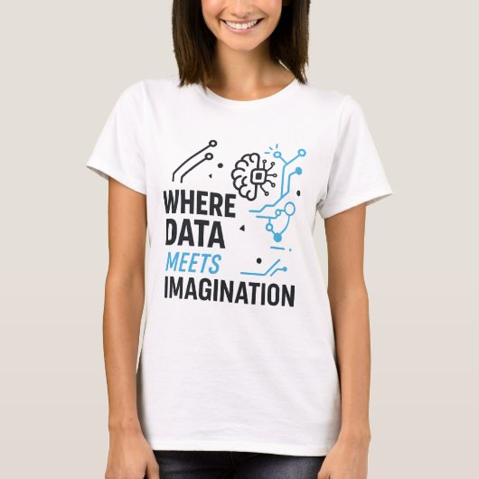 Data Imagination Nexus: Abstrakter Algorithmus T-Shirt (Vorderseite)