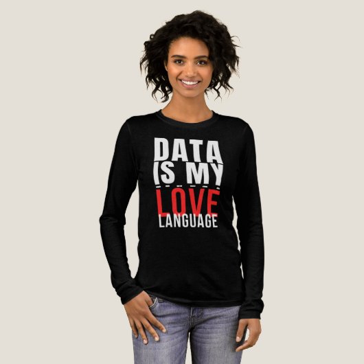 Data Is My Love Language - Funny Data Scientist Tri-Blend Shirt (Volle Vorderseite)