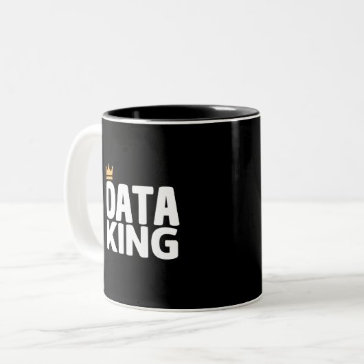 Data King-Tone-Kaffee-Tasse Zweifarbige Tasse (Vorderseite Links)