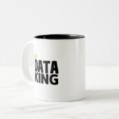 Data King-Tone-Kaffee-Tasse Zweifarbige Tasse (Vorderseite Links)