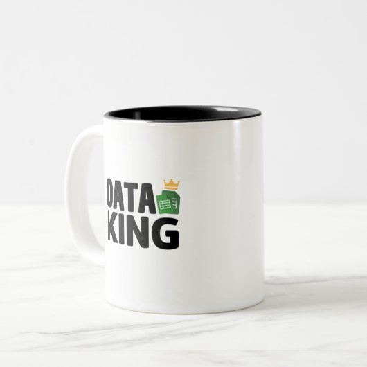 Data King-Tone-Kaffee-Tasse Zweifarbige Tasse (Vorderseite Links)