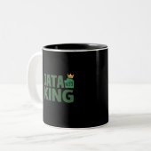 Data King-Tone-Kaffee-Tasse Zweifarbige Tasse (Vorderseite Links)