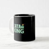 Data King-Tone-Kaffee-Tasse Zweifarbige Tasse (Vorderseite Links)
