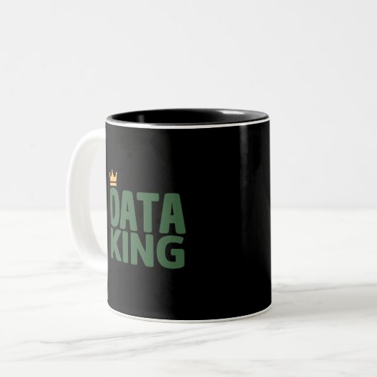 Data King Zweifarbige Tasse (Vorderseite Links)