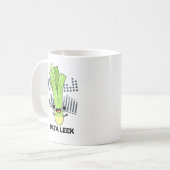 Data Leek Funny Computer Veggie Pun Kaffeetasse (Vorderseite Links)