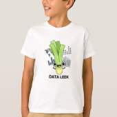 Data Leek Funny Computer Veggie Pun T-Shirt (Vorderseite)