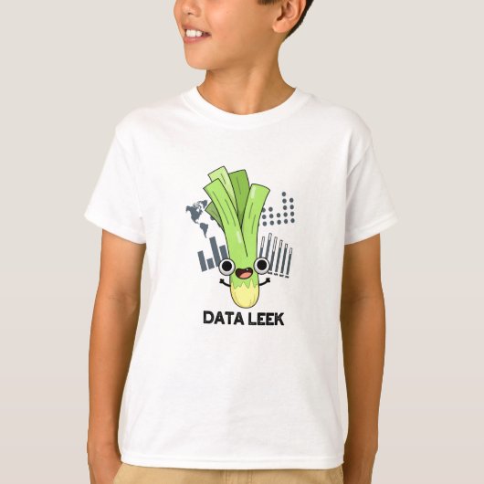 Data Leek Funny Computer Veggie Pun T-Shirt (Vorderseite)