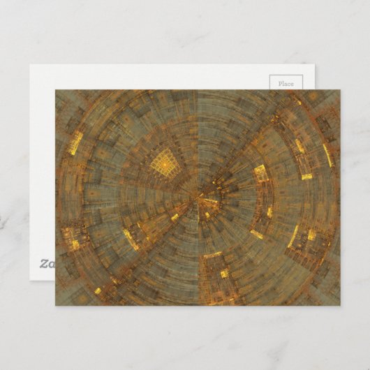 "Data Mining"-Fraktal Abstrakte Postkarte (Vorne/Hinten)