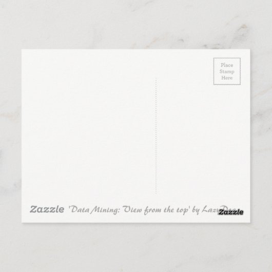 "Data Mining"-Fraktal Abstrakte Postkarte (Rückseite)