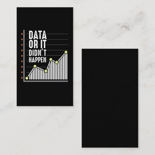 Data Nerd Behavior Analyst Statistics Scientist Visitenkarte (Vorne/Hinten)