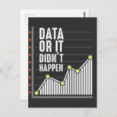 Data Nerd Behaviour Analyst Statistics Scientist Postkarte (Vorne/Hinten)