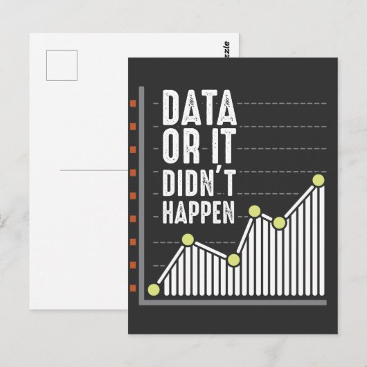 Data Nerd Behaviour Analyst Statistics Scientist Postkarte (Vorne/Hinten)