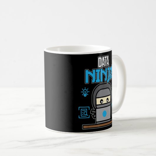 Data Ninja Data Analyst Scientist Informatik Kaffeetasse (VorderseiteRechts)