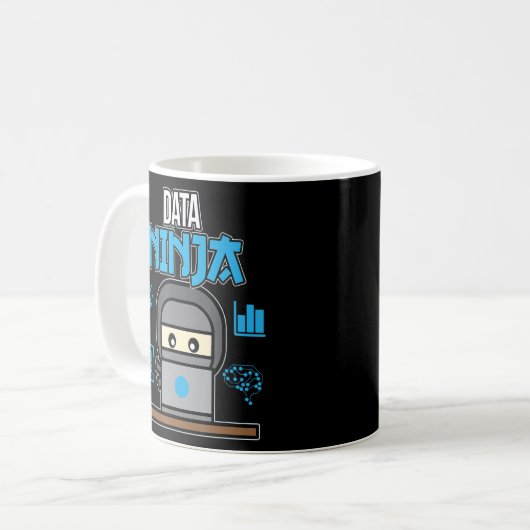 Data Ninja Data Analyst Scientist Informatik Kaffeetasse (Vorderseite Links)
