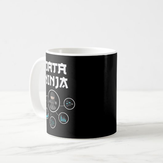 Data Ninja - Data Geek - Big Data Analysts Gift Kaffeetasse (Vorderseite Links)