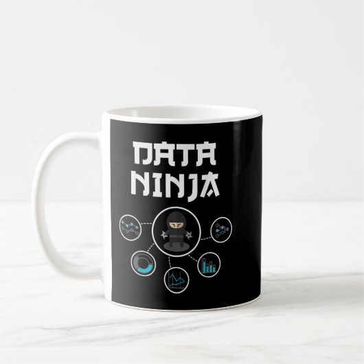 Data Ninja - Data Geek - Big Data Analysts Gift Kaffeetasse (Links)