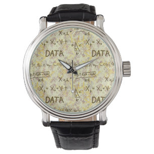 Data Science Analytik und Coding Pattern Armband Armbanduhr