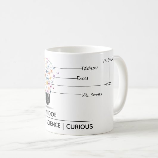 Data Science Business Card Kaffeetasse (VorderseiteRechts)
