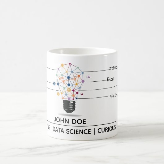 Data Science Business Card Kaffeetasse (Mittel)