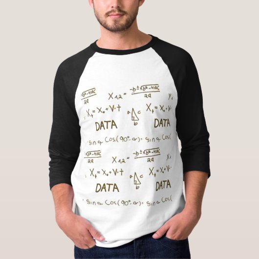 Data Science Formulas and Statistics Men's Raglan  T-Shirt (Vorderseite)