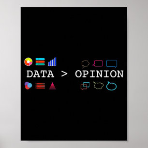 Data Science und Statistik Daten sind größer als T Poster