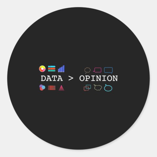 Data Science und Statistik Daten sind größer als T Runder Aufkleber (Vorderseite)