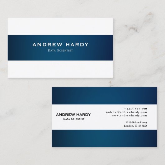 Data Scientist Business Card Visitenkarte (Vorne/Hinten)