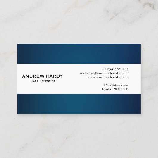 Data Scientist Business Card Visitenkarte (Rückseite)