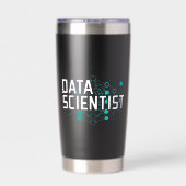 Data Scientist Data Analyst Geschenk Thermobecher (Rückseite)