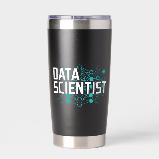 Data Scientist Data Analyst Geschenk Thermobecher (Rückseite)