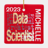 Data Scientist Extraordinaire CUSTOM Keramikornament (Rückseite)