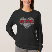 Data Scientist Heart Shape Word Cloud Computer Sci T-Shirt (Vorderseite)
