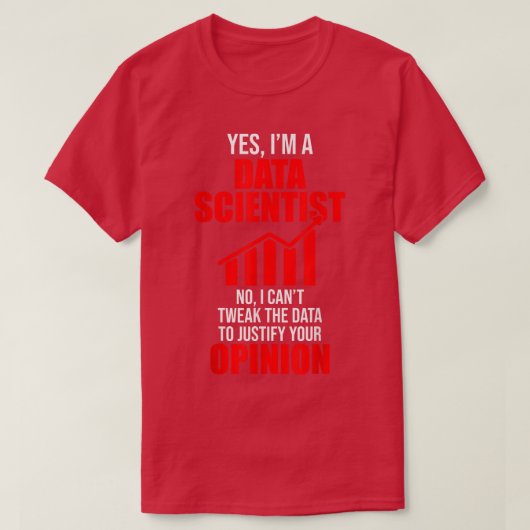 Data Scientist hilft bei der Auswertung von Datenw T-Shirt (Design vorne)