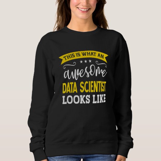 Data Scientist Job Titel Mitarbeiter Arbeitnehmer Sweatshirt (Vorderseite)