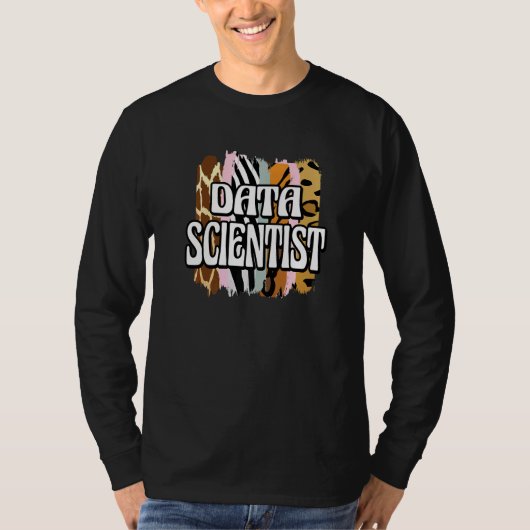 Data Scientist Leopard Print T-Shirt (Vorderseite)