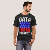 Data Scientist USA flags Data Science Mining Analy T-Shirt (Vorne ganz)