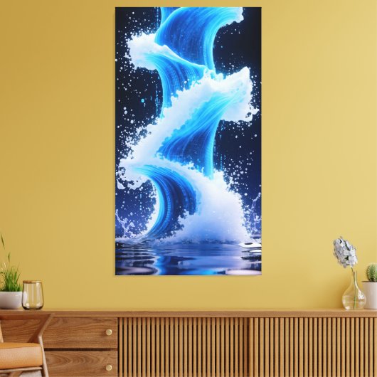 data wave formation and dissipation leinwanddruck (Insitu (Wohnzimmer))