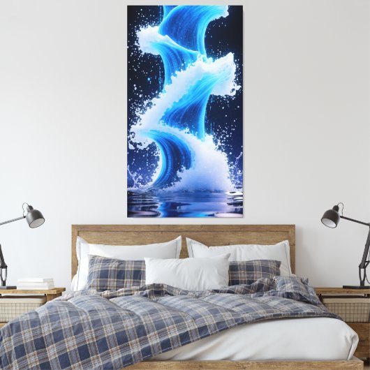 data wave formation and dissipation leinwanddruck (Insitu (Schlafzimmer))