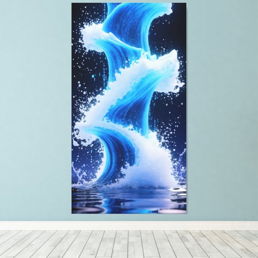 data wave formation and dissipation leinwanddruck (Insitu (Holzboden))