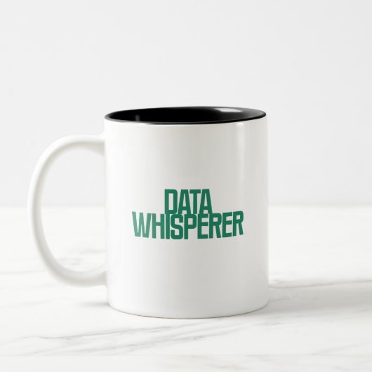 Data Whisperer | Analytics Intuition Expert Design Zweifarbige Tasse (Links)