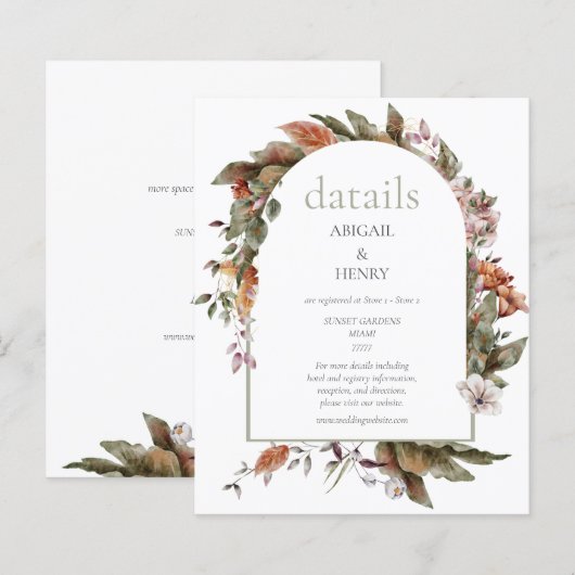 Datails zu Hochzeiten in der Herbstromantik (Vorne/Hinten)