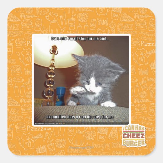 Datas einen kleinen Schritt für mich Quadratischer Aufkleber (Vorderseite)