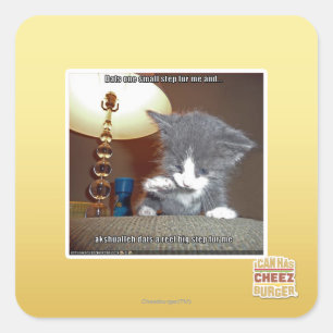 Datas einen kleinen Schritt für mich Quadratischer Aufkleber