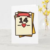 Date 14 Heartfelt Love Card Karte (Gelbe Blume)