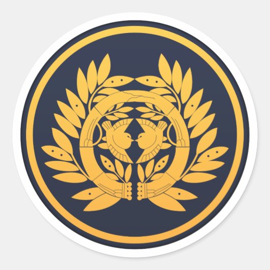 Date Clan Kamon Runder Aufkleber (Vorderseite)
