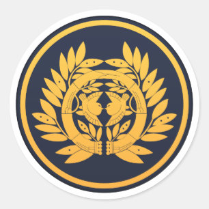 Date Clan Kamon Runder Aufkleber