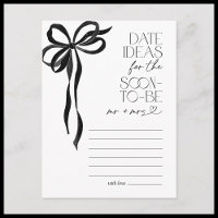 Date Ideas Black Bow Brautparty Game